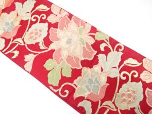 アンティーク　花唐草模様織り出し袋帯（材料）